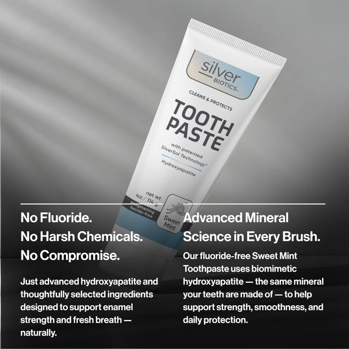Silver Biotics Tooth Paste w/ Silver and Hydroxyapatite, Sweet Mint - 4 oz.