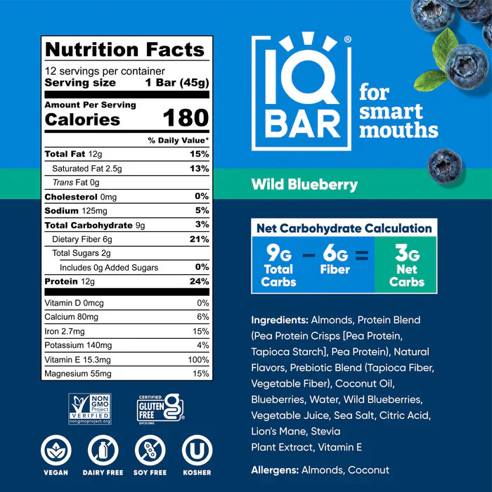 IQBar Wild Blueberry PATIENT ONLY - Health As It Ought to Be