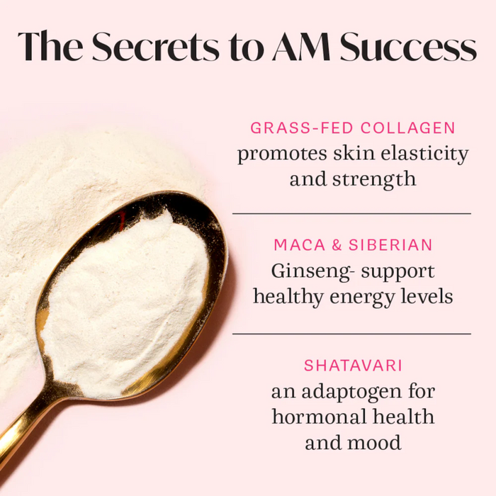 Winged Nutrition Women's Wellness Glow Up AM Collagen MORNING + Adaptogen Powder, Radiant Skin with Collagen, Schisandra, Tremella Mushroom & Biotin 25 servings - 9.72 oz