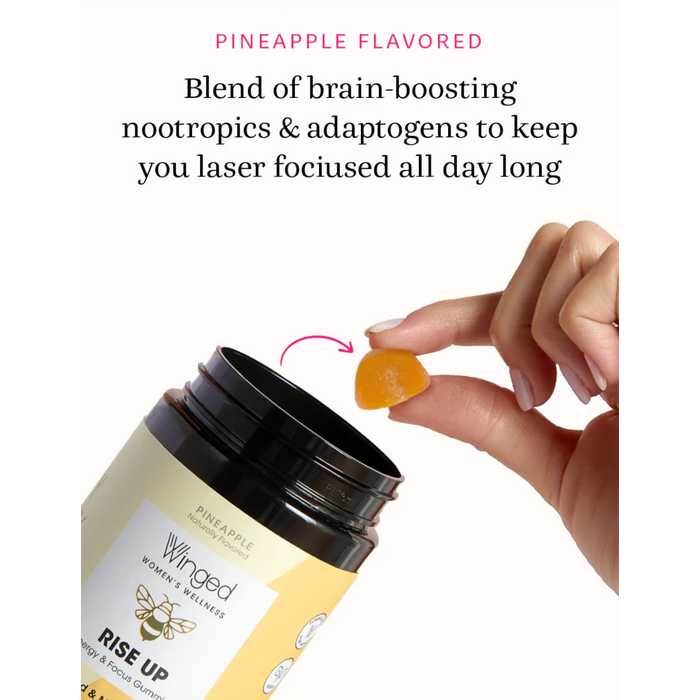 Winged Nutrition LLC Rise Up Energy & Focus Gummies - 60 Vegan Gummies PATIENT ONLY - Health As It Ought to Be