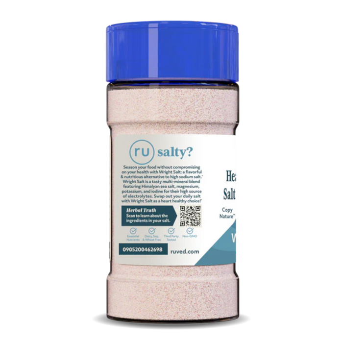 Ruved Wright Salt™ - Heart Healthy Alternative Salt - 8.36 oz. - Health As It Ought to Be