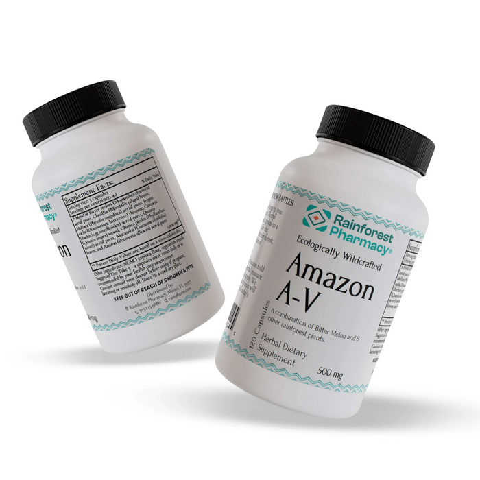 Rainforest Pharmacy Amazon A-V 500 mg - 120 Vegetarian Capsules - Health As It Ought to Be