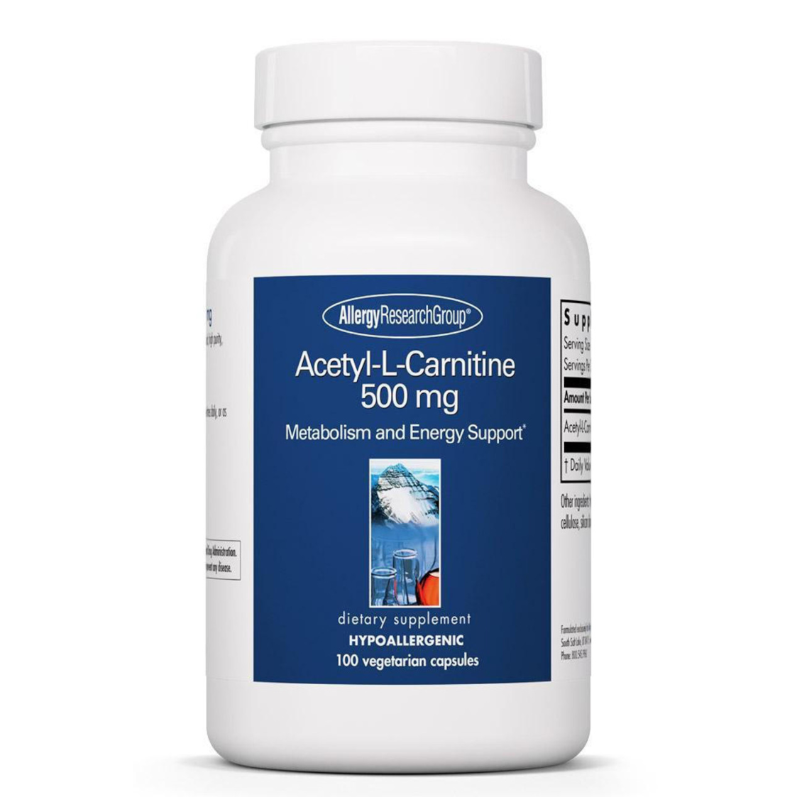 Allergy Research Group AcetylLCarnitine 500 mg 100 Vegetarian