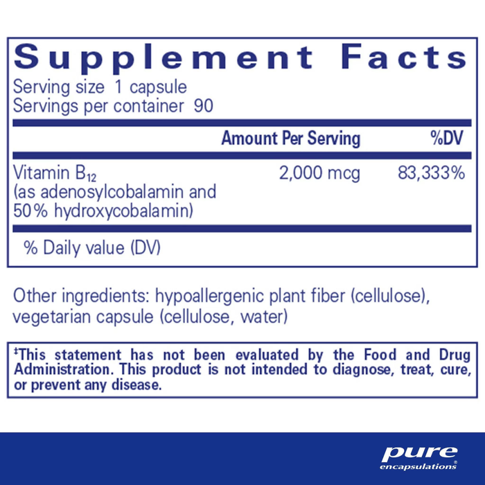 Pure Encapsulations Adenosyl/Hydroxy B12 - 90 Capsules