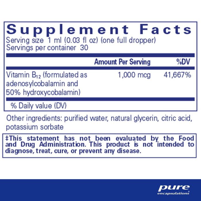 Pure Encapsulations Liquid Adenosyl/Hydroxy B12 - 1 oz.