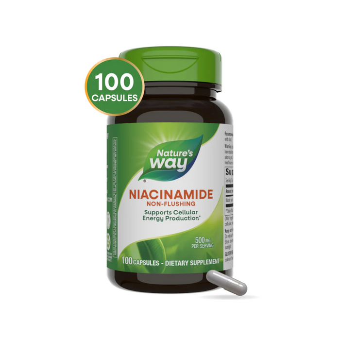 Nature's Way Niacinamide 500 mg - 100 Capsules - Health As It Ought to Be