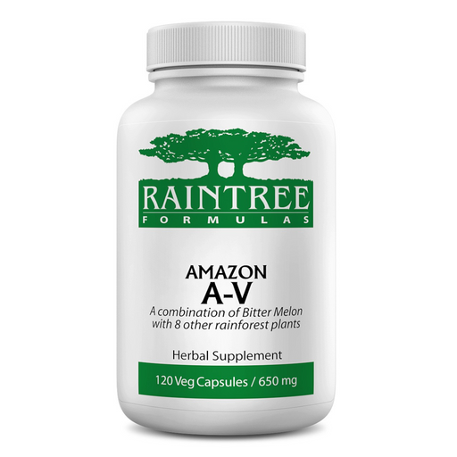 RAINTREE FORMULAS Amazon A-V 650 mg - 120 Vegetarian Capsules - Health As It Ought to Be