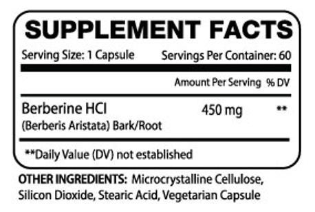 HAIOTB Berberine 450 mg - 60 Capsules