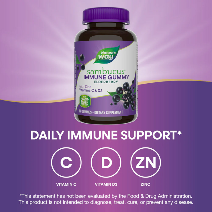 Nature's Way Sambucus Gummies - 60 Gummies - Health As It Ought to Be