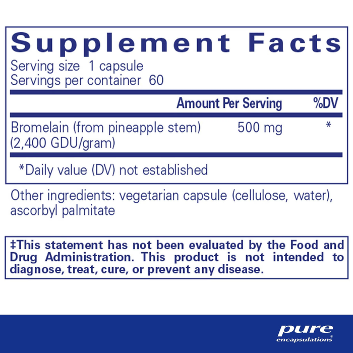 Pure Encapsulations Bromelain 2400 500 mg - 60 Capsules