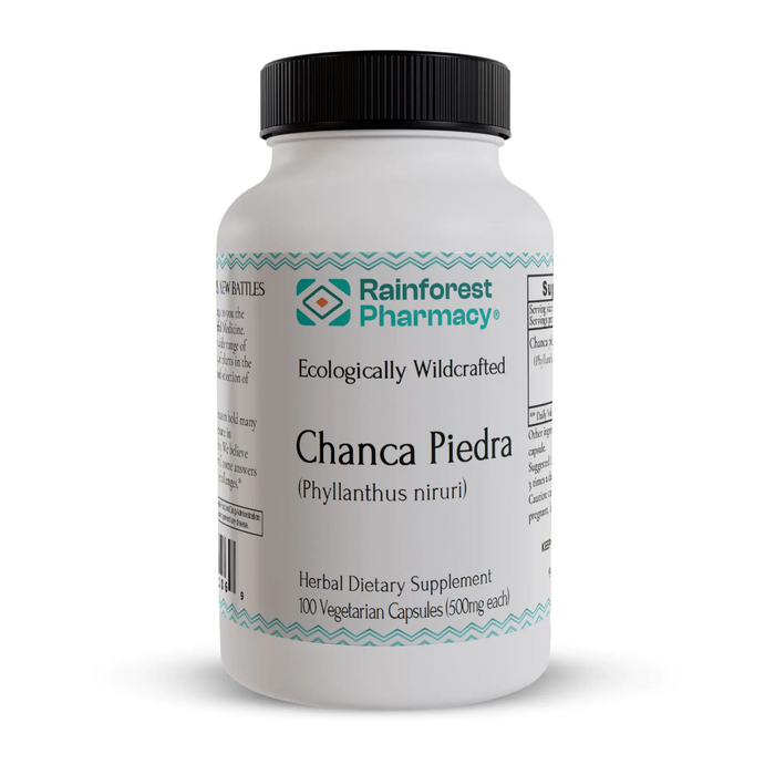 Rainforest Pharmacy Chanca Piedra 500 mg - 100 Vegetarian Capsules