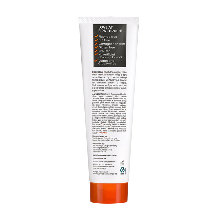 Himalaya Herbal Healthcare Whitening Antiplaque Toothpaste, Charcoal + Black Seed Oil, Mint - 4 oz. - Health As It Ought to Be