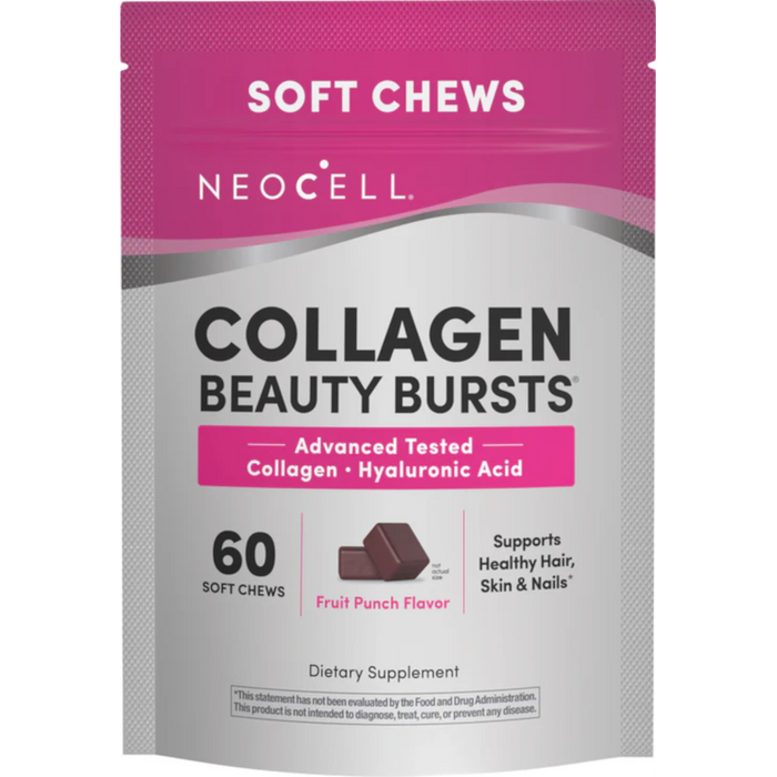 Neocell Collagen Beauty Bursts Soft Chews, Fruit Punch - 30 Servings Hydrolyzed Types 1 & 3
