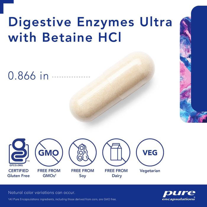 Pure Encapsulations Digestive Enzymes Ultra with Betaine HCl - 180 Capsules