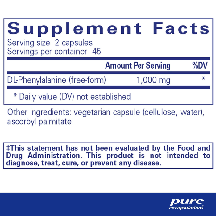 Pure Encapsulations DL-Phenylalanine - 90 Capsules