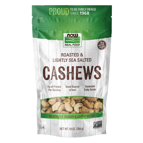 Now Foods Roasted Cashews Roasted & Salted - 10 oz. PATIENT ONLY - Health As It Ought to Be