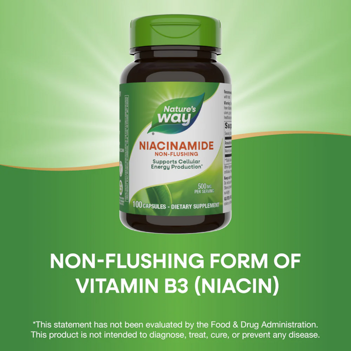 Nature's Way Niacinamide 500 mg - 100 Capsules - Health As It Ought to Be