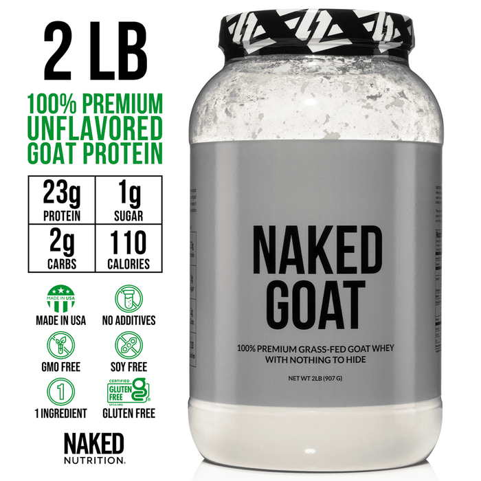 Naked Nutrition Naked Goat Whey Protein Powder - 2 lbs - Health As It Ought to Be