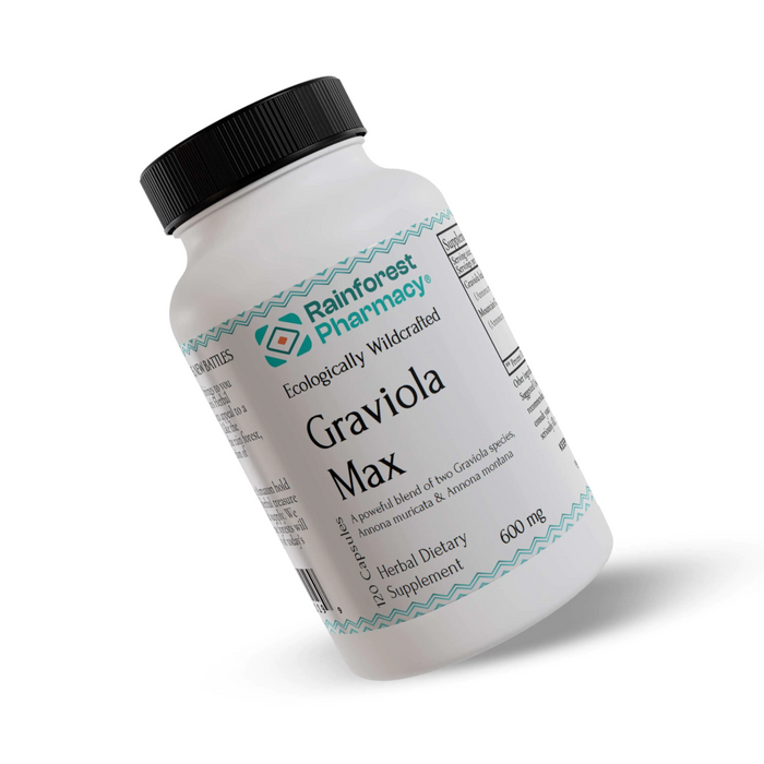 Rainforest Pharmacy Graviola Max 600 mg - 120 Vegetarian Capsules - Health As It Ought to Be