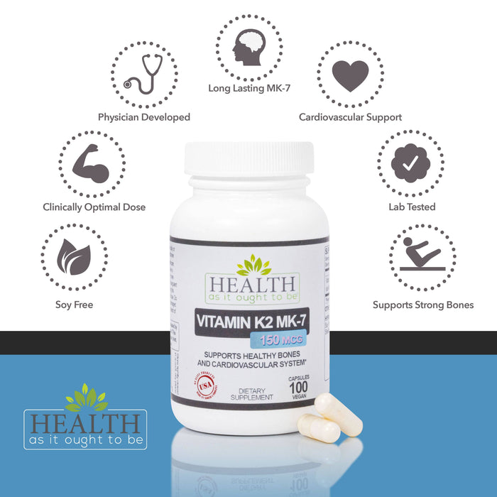 HAIOTB K2+D3 Bundle: Vitamin K2 MK7 and Vitamin D3 Bundle - Health As It Ought to Be