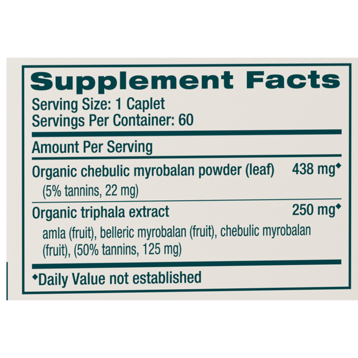 Himalaya Herbal Healthcare Organic Triphala 250mg  - 60 Caplets - Health As It Ought to Be
