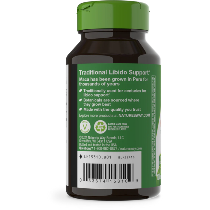 Nature's Way Maca Root 525 mg - 100 Capsules - Health As It Ought to Be