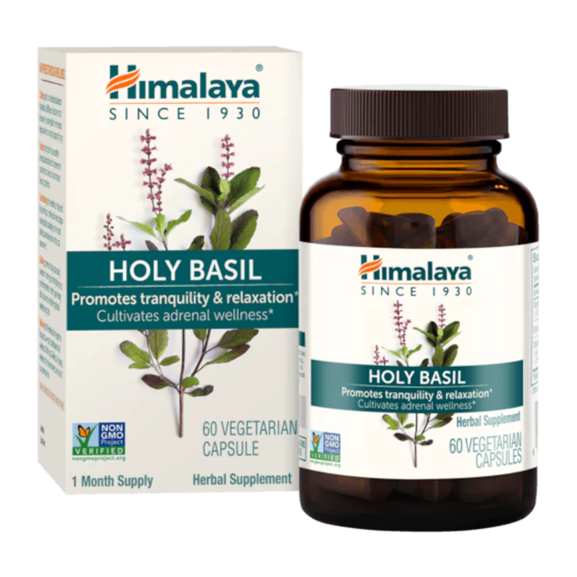 Himalaya Herbal Healthcare Holy Basil 720 mg - 60 Vegetarian Capsules ...