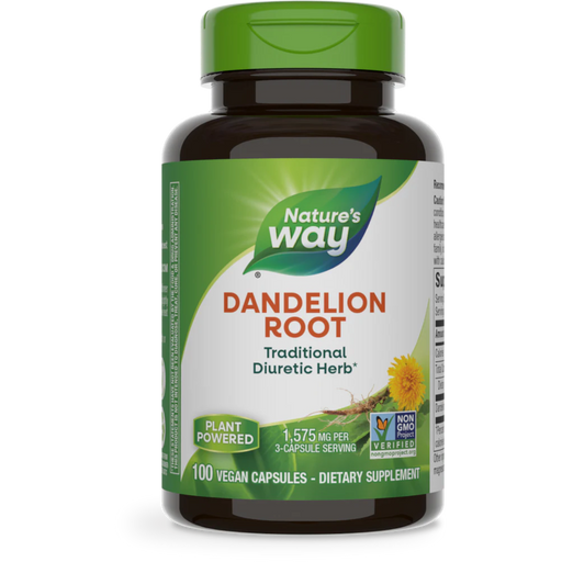 Nature's Way Dandelion Root 525 mg - 100 Capsules - Health As It Ought to Be