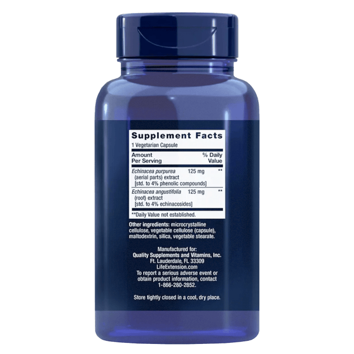 Life Extension Echinacea Elite - 60 Vegetarian Capsules - Health As It Ought to Be