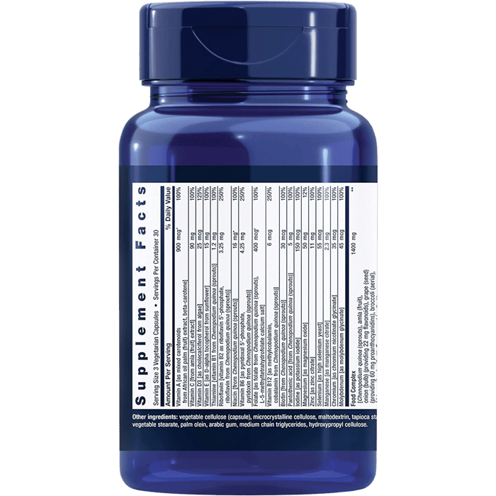 Life Extension Plant-Based Multivitamin - 90 Vegetarian Capsules - Health As It Ought to Be