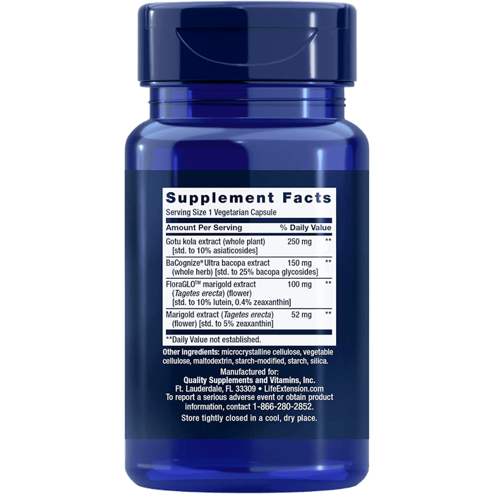 Life Extension Quick Brain Nootropic - 30 Vegetar Capsules - Health As It Ought to Be