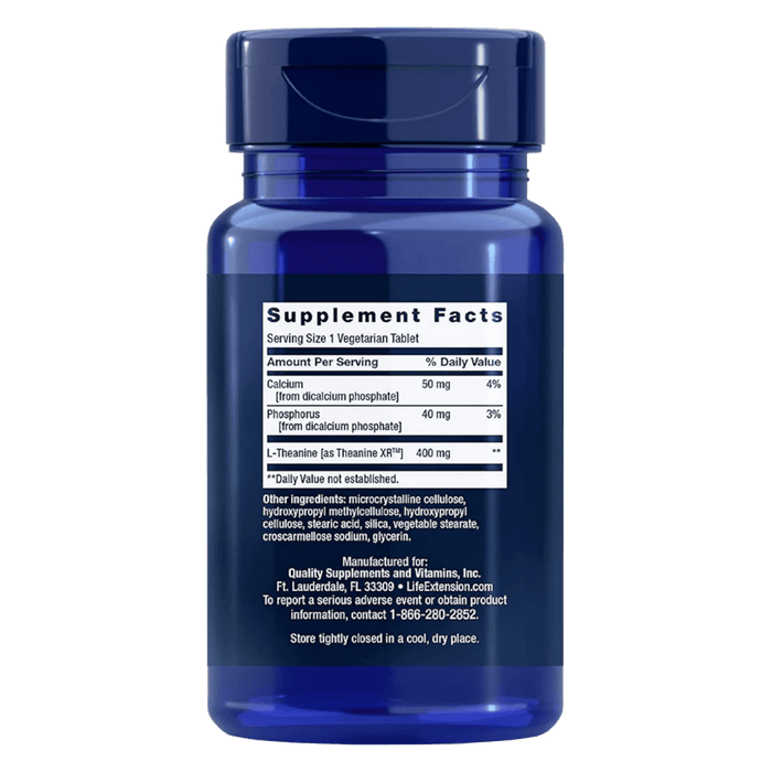 Life Extension Theanine XR™ Stress Relief - 30 Vegetarian Tablets - Health As It Ought to Be