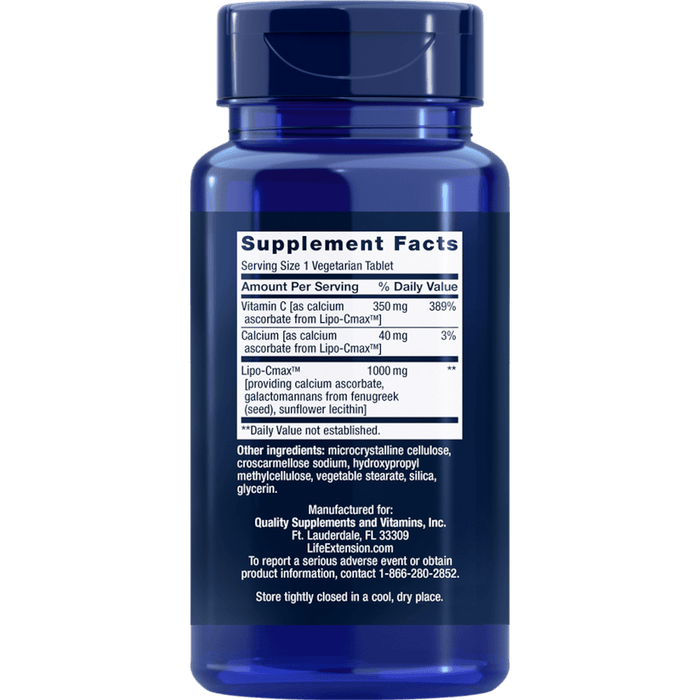 Life Extension Vitamin C 24-Hour Liposomal Hydrogel™ Formula - 60 Vegetarian Capsules - Health As It Ought to Be