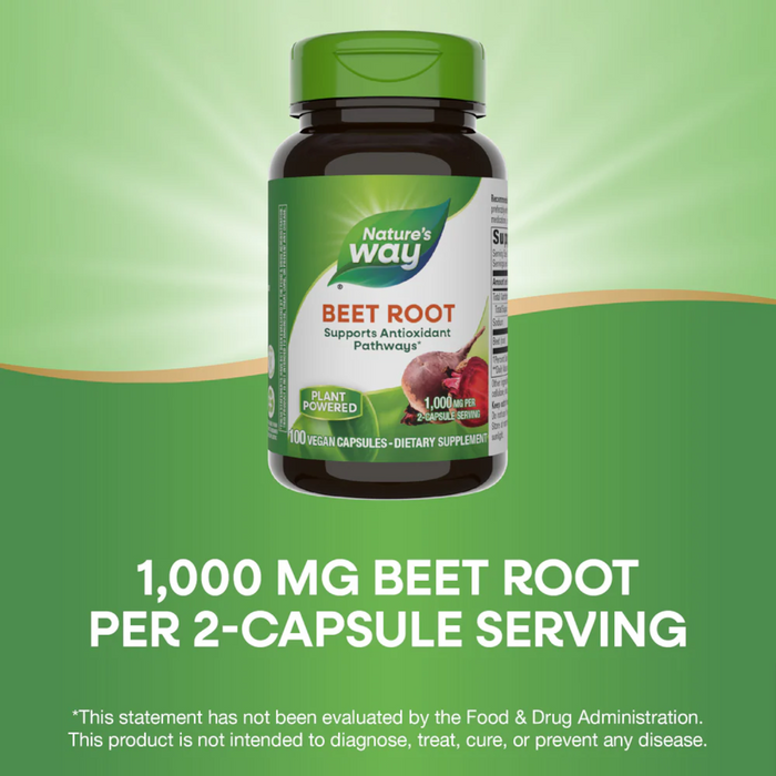 Nature's Way Beet Root - 100 vegan Capsules - Health As It Ought to Be