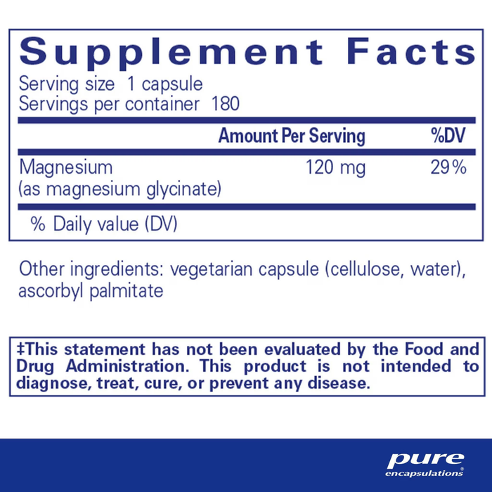 Pure Encapsulations Magnesium Glycinate - 180 Capsules
