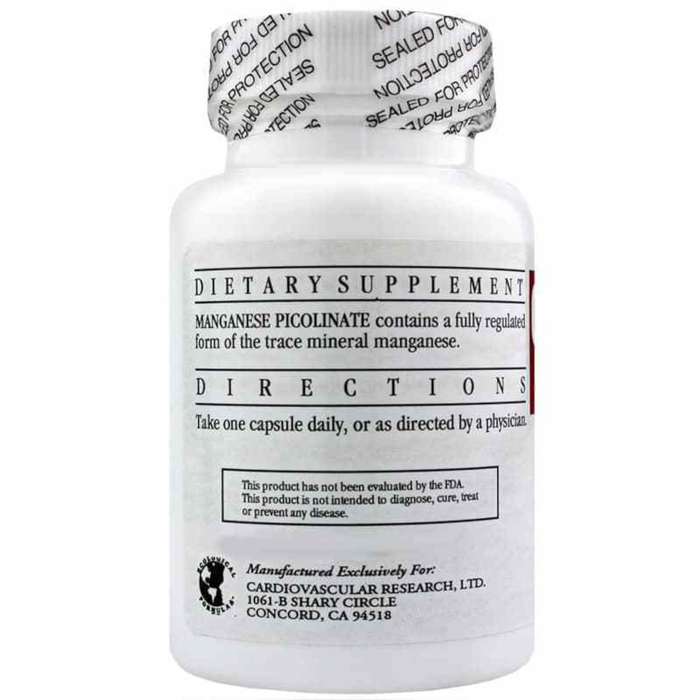 Cardiovascular Research Manganese Picolinate - 60 Capsules - Health As It Ought to Be
