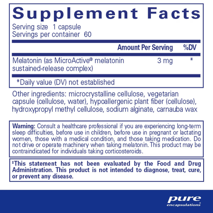 Pure Encapsulations Melatonin-SR - 60 Capsules