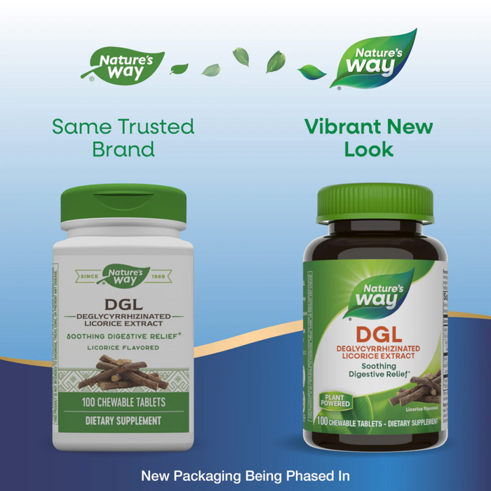 Nature's Way DGL Licorice Flavored - 100 Chewable Tablets - Health As It Ought to Be