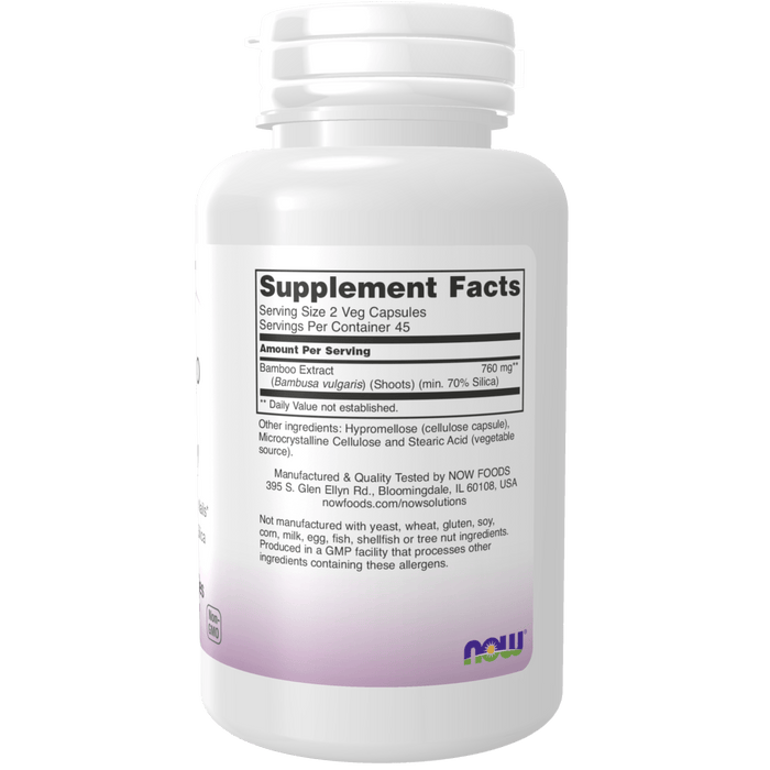 Now Foods Bamboo Silica Beauty - 90 Veg Capsules - Health As It Ought to Be