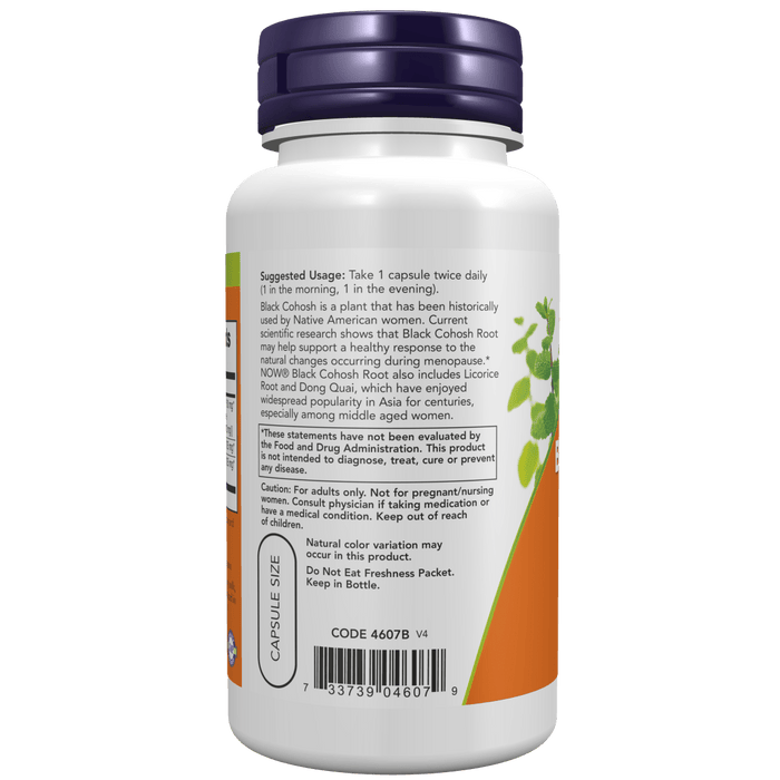 Now Foods Black Cohosh Root 80 mg - 90 Veg Capsules - Health As It Ought to Be