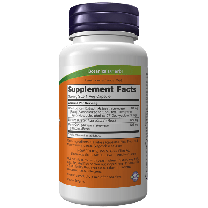 Now Foods Black Cohosh Root 80 mg - 90 Veg Capsules - Health As It Ought to Be