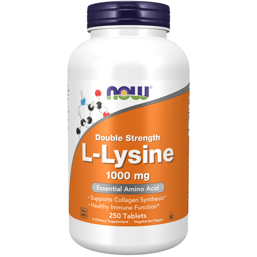 Now Foods L-Lysine, Double Strength 1000 mg - 250 Tablets - Health As It Ought to Be
