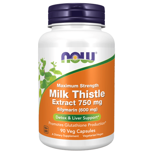 Now Foods Milk Thistle Extract 750 mg Silymarin (600 mg), Maximum Strength - 90 Veg Capsules - Health As It Ought to Be