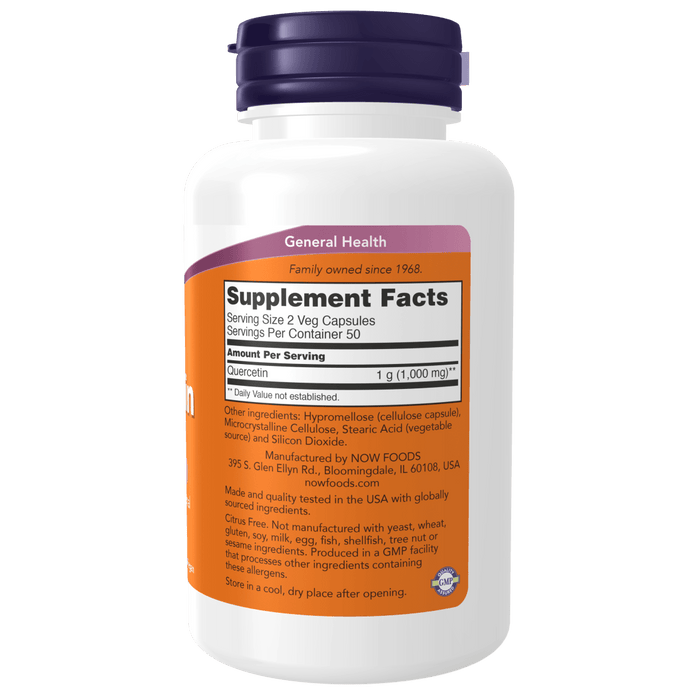 Now Foods Quercetin 500 mg - 100 Veg Capsules - Health As It Ought to Be