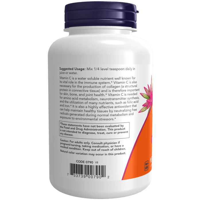 Now Foods Vitamin C Crystals - 8 oz. Powder - Health As It Ought to Be