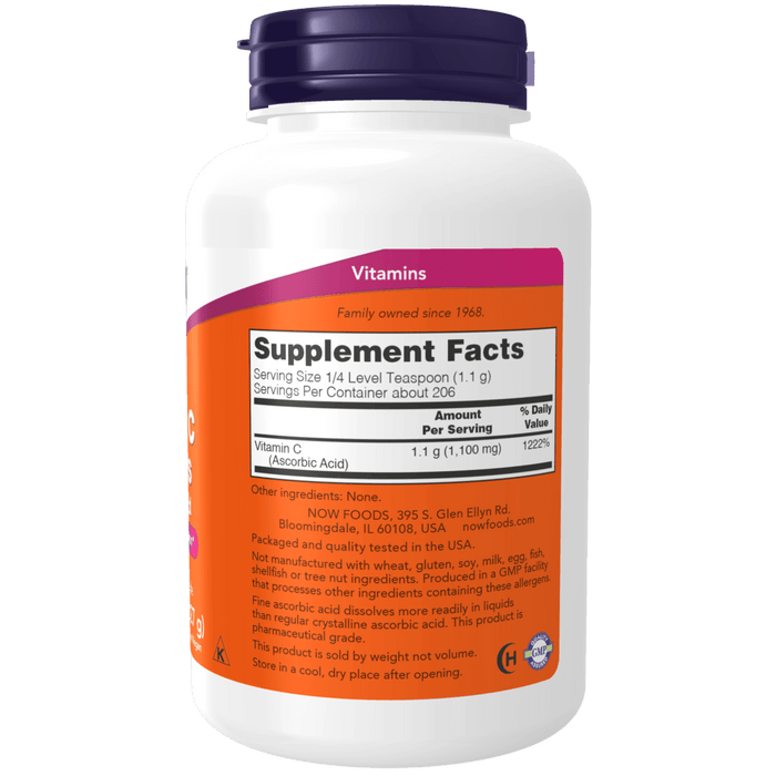 Now Foods Vitamin C Crystals - 8 oz. Powder - Health As It Ought to Be
