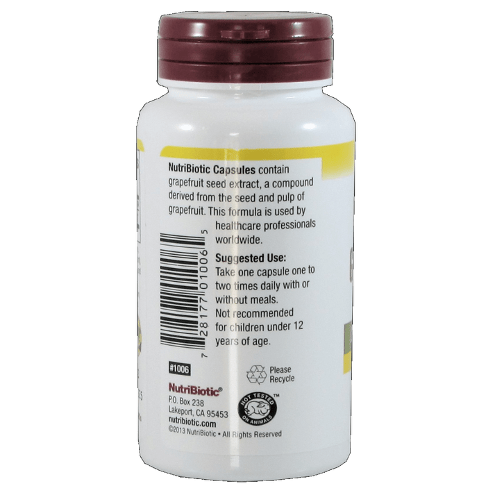 Nutribiotic Grapefruit Seed Extract (GSE) 250 mg - 60 Capsules - Health As It Ought to Be
