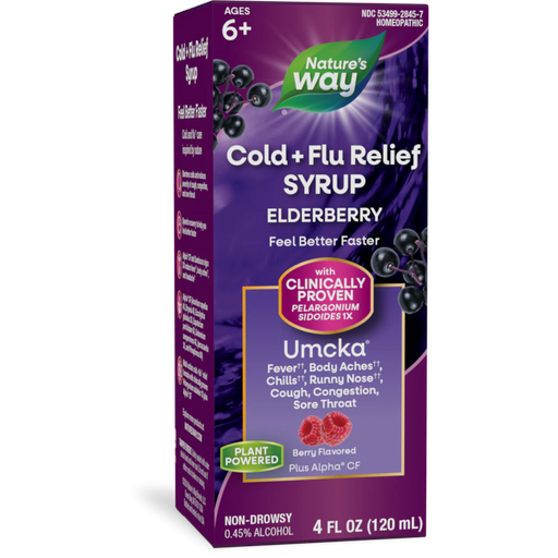 Nature's Way Umcka Cold + Flu Elderberry Syrup - 4 oz. - Health As It Ought to Be