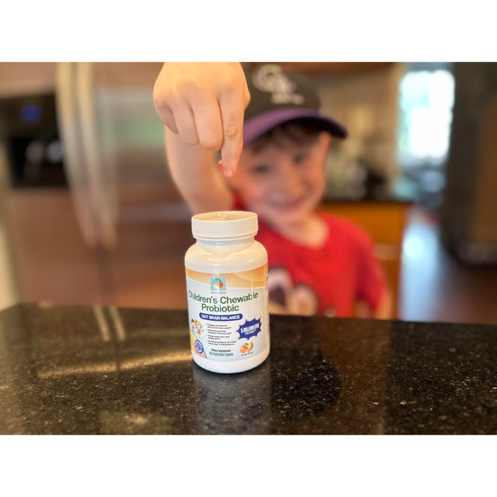 Raise Them Well Children's Probiotic: NEW FORMULA 5 Billion CFU Pediatrician Formulated, Orange Mango Flavor - 60 Chewable Tablets