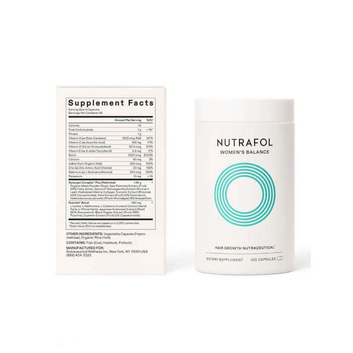 Nutrafol Women's Balance Hair Growth Pack - 3 Month Supply - 1.26 lbs - Health As It Ought to Be